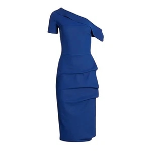 Chiara Boni Arabela Deep Navy Blau Schulterfrei Etui Cocktailkleid - Bild 1 von 10
