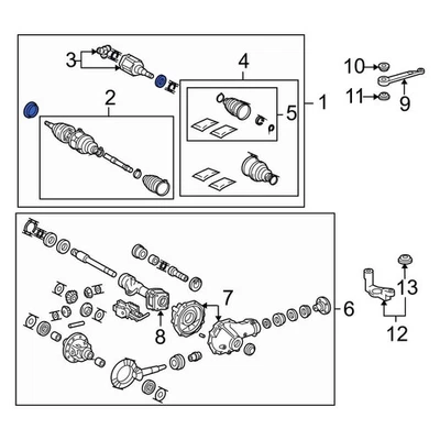 For Toyota Tacoma 2005-2023 Toyota 4343004071 Front CV Axle Assembly - Изображение 1 из 2