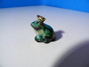 Kleiner alter * Froschkönig * Keramik * Austria * 3cm * ca. 1950/60er Jahre - Bild 1 von 5