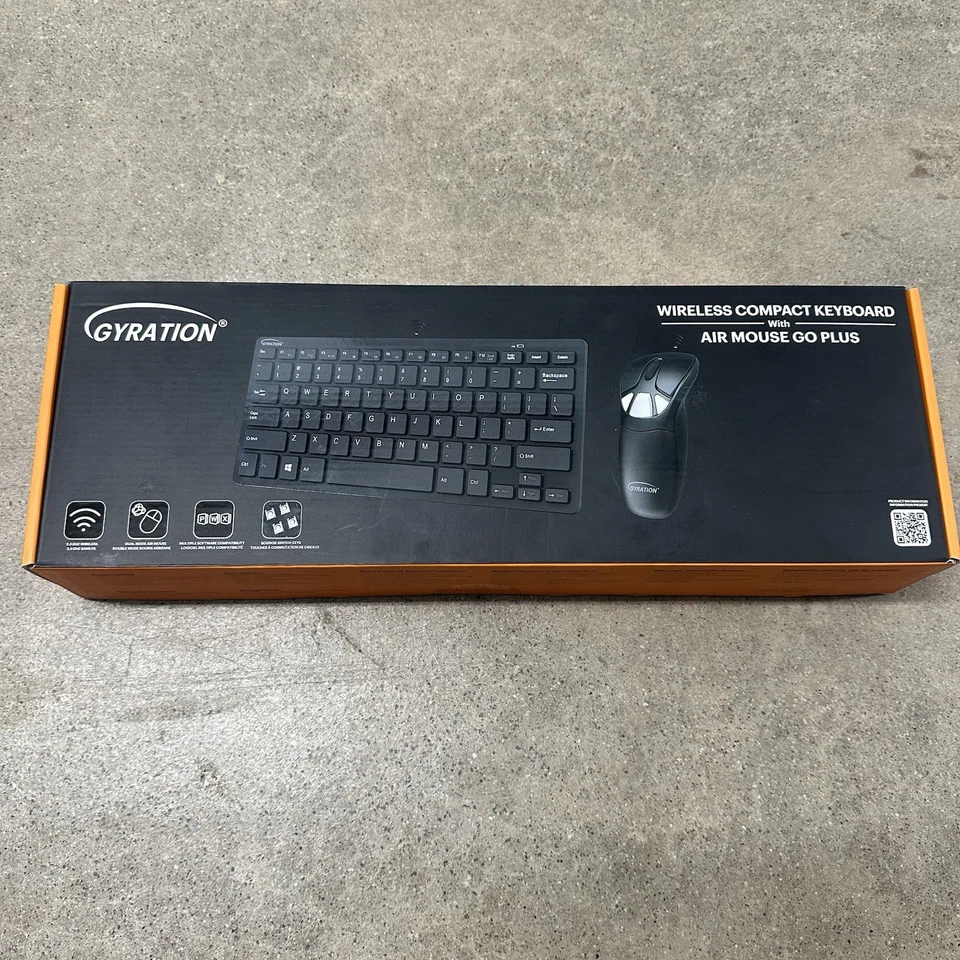 Gyration Air Mouse GO Plus con teclado compacto inalámbrico NUEVO Foto 1 de 3