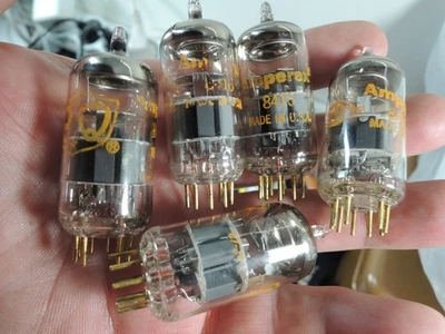 5x Amperex 8416 EE. UU., Pin Dorado Calidad Premium Doble Triodo Tubos Probados Foto 1 de 4