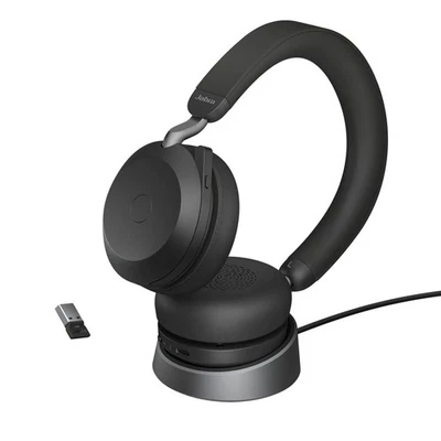 Jabra Evolve2 75 Wireless PC Headset with Charging Dock and 8-Mic Te (UK IMPORT) - Image 1 of 4