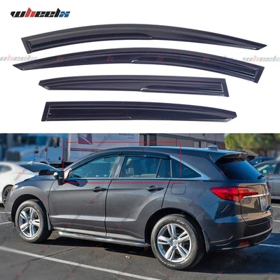 4 piezas viseras de ventana protector de lluvia para Acura RDX 2013-2018 3D JDM estilo Mugen brillo Foto 1 de 4
