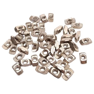 Lot of 50 80/20 14164 Standard Drop-In T-Nut, Zinc Finish, 10/25 Series, M4x0.7 - Picture 1 of 5