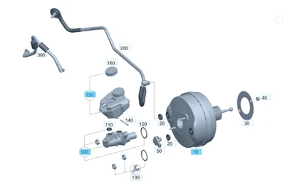 Original Mercedes-Benz A2324303300 Brake Booster SL R232 S206 W206 C192 - Imagem 1 de 4