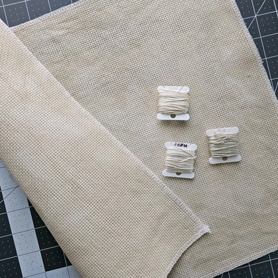 Hand Dyed Cross Stitch Aida Fabric 11 count 16"x13" Sampler Cotton Cloth - Image 1 of 4