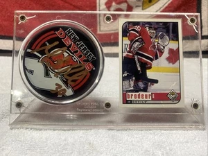 1998-99 Martin Brodeur Card And Signed Autographed Puck Set - Picture 1 of 6