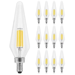Luxrite E12 Candelabra LED Light Bulbs 60 Watt Equivalent, 3000K Soft White,... - Picture 1 of 7