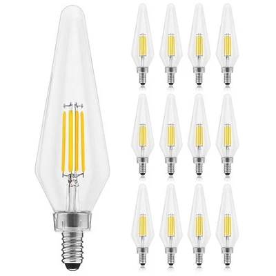 Luxrite E12 Candelabra LED Light Bulbs 60 Watt Equivalent, 3000K Soft White,... - Image 1 of 4