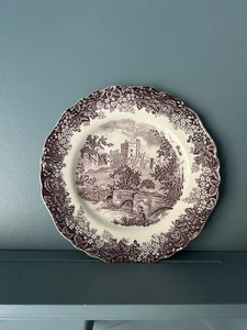 J&g Meakin Haddon Hall Romantic England 10" lila Transferware Teller - Bild 1 von 8