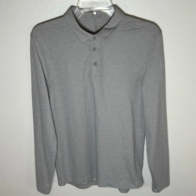 Camisa Polo Lululemon Evolution Para Hombre Pequeña S Manga Larga Rendimiento Elastizada Golf Foto 1 de 4