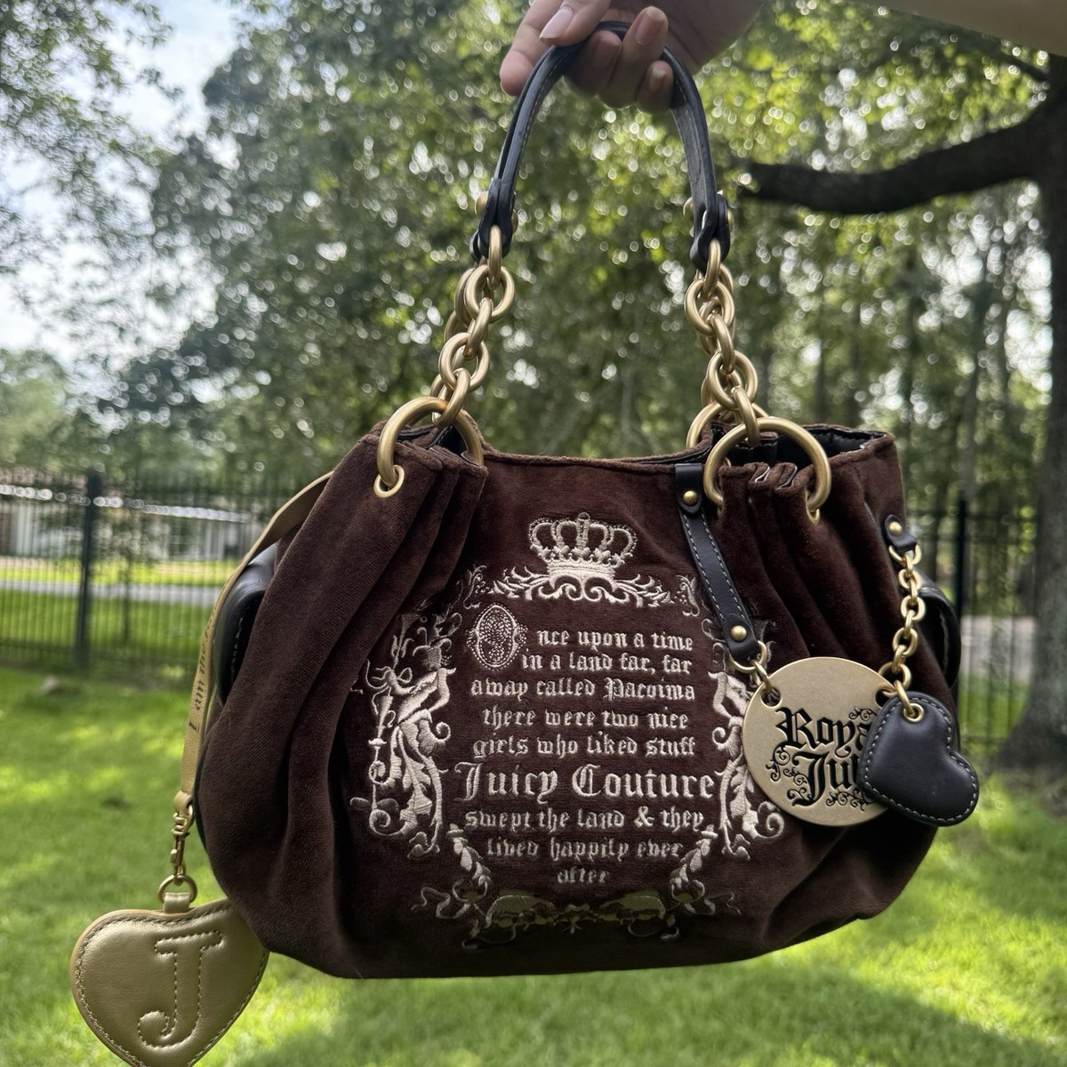 Juicy Couture Shoulder Bag Women's Velvet Exterior Bags