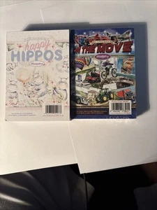 Two Hunkydory Little Books. Happy Hippos And On The Move.  288 Pages Total. New - Picture 1 of 3