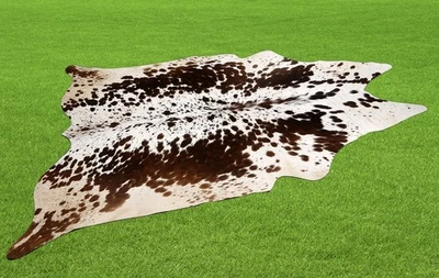 100% Original Kuhfell Teppich Bereich Skin Leder 21.78 Sq.feet (142cmx142cm) A - Bild 1 von 3