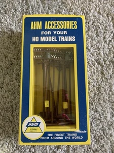 Vintage AHM Train Accessories-12 Telephone Poles #5610-HO Scale-New In Box - Picture 1 of 5