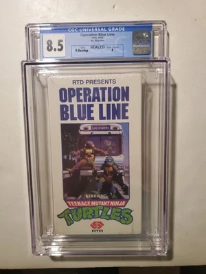 CGC GRADED SEALED TEENAGE MUTANT NINJA TURTLES OPERATION BLUE LINE TMNT VHS 1990 - Image 1 of 4
