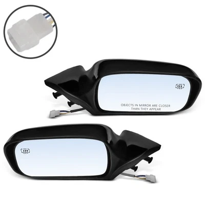 2x Conjunto de espejos térmicos izquierdo y derecho para Toyota Camry 97-01 construido en Japón negro Foto 1 de 4