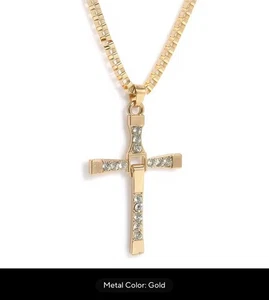 Fast & Furious Cross Men's Vin Diesel, Stainless Steel Cross Pendant Necklace - Picture 1 of 4