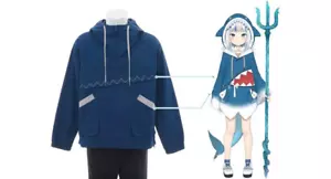 Hololive Gawr Gura Hoodie Outer English -Myth- Limited Clear File Navy Men L - Picture 1 of 5