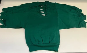 Lot of 7 Green Sweatshirts Vintage Hanes - youth XS - NEW! - Picture 1 of 4