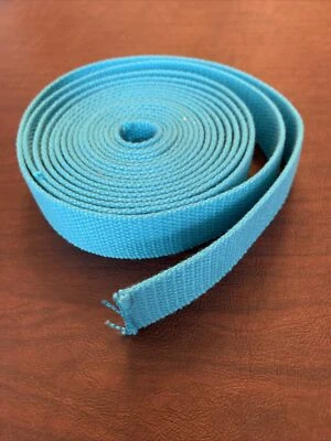 "Correas de algodón azul turquesa 4 yardas 13"" nuevas de 1,25"" de ancho" Foto 1 de 4