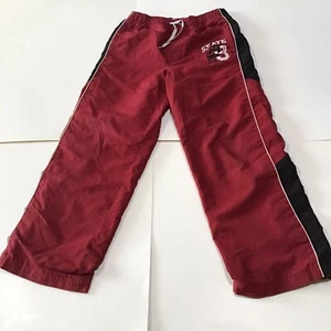 Old Navy Athletic Nylon Pants Boys Large 10-12 Mesh Lined Maroon Black Gray - Picture 1 of 13