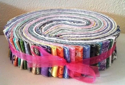 SANTEE/MDG 40 Strips Honey Bun Quilting Fabric 100% Cotton Sewing Crafts 1.5"X WOF Strips