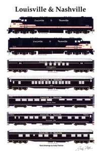 Póster Louisville & Nashville The Georgian 11""x17"" firmado por Andy Fletcher - Imagen 1 de 1