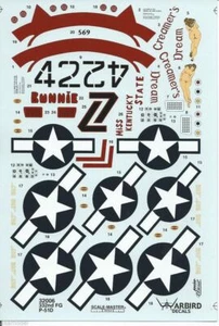 Warbird 1/32 Tuskegee P-51D decals 32006 for Hasegawa - Picture 1 of 2