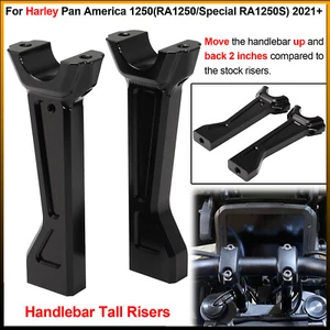 Handlebar Tall Risers For Harley Pan America 1250(RA1250/Special RA1250S) 2021+ - Picture 1 of 13