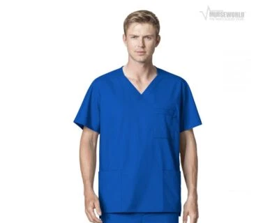 Wonder Wink Men's V-Neck Scrub Top. Style-103A Navy,Pewter And Roy New With Tag! - Image 1 of 3