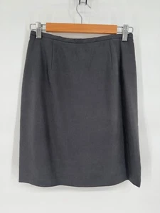 Vintage Banana Republic Silk Pencil Skirt Sz 4 Gray Back Zip W/ Slit Lined - Picture 1 of 6