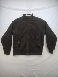 Giacca vintage Woolrich uomo marrone velluto a coste grande full zip colletto bottoni - Foto 1 di 7