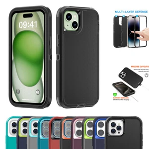For iPhone 15 14 13 12 Pro Max Plus Case Rugged Heavy Duty Shockproof Back Cover - Picture 1 of 26