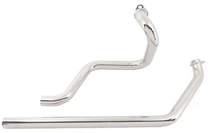 TRUE DUAL HEAD PIPES EXHAUST HARLEY SHOVELHEAD ELECTRA GLIDE FL FLH 70-84 - Picture 1 of 1