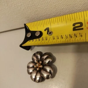 James Avery 18k Gold Sterling Retired April Flower Pendant/Brooch - Picture 1 of 12