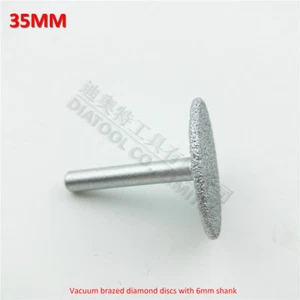 Vacuum Brazed Grinding Diamond Cutting Discs with Shank Engraving blades Dia35mm - Picture 1 of 3