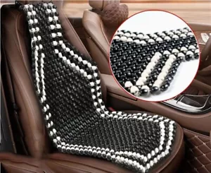 Car Van Taxi Brown Wooden Bead Beaded Massage Front Seat Cushion Cover Office UK - Picture 1 of 26