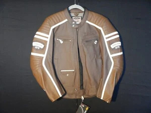 iXS Curtis Leather Motorcycle Jacket Size 38 With Armor Brown Men's - Picture 1 of 6