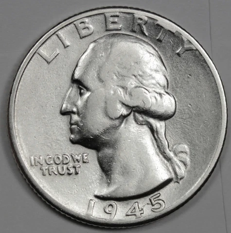 1945-d Washington Quarter.  High Grade.  (Inventory A) Cover