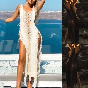Elegantes Häkeln Strand Bikini Cover Up Sexy Kleid Frauen Sommer Badeanzug