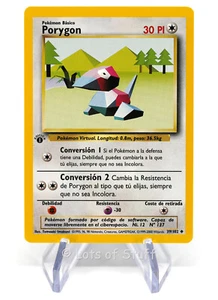 Pokémon Spanish Porygon Base Set 1st Edition 39/102 1999-2000 WOTC - Picture 1 of 2