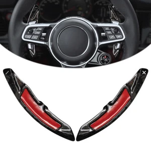 2x Steering Wheel Paddle Shifter Extension Fit Porsche Macan Cayenne 718 Carbon - Picture 1 of 12