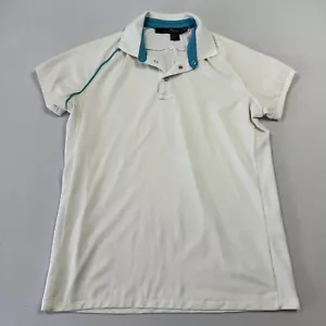 Ralph Lauren RLX Women's Polo Shirt Snap Button Performance Short Sleeve White M - Picture 1 of 10