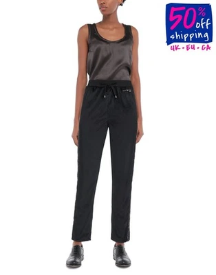 RRP €150 JOHN RICHMOND Velour Trousers Size XXS 'RELAX' Rhinestones Sides - Image 1 of 4