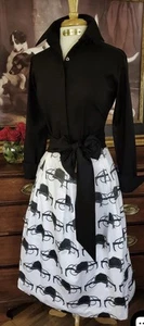 middy n me THORNTON HILL tea Length Skirt Bespoke Size 20 Helmet & Whip Pattern - Picture 1 of 8