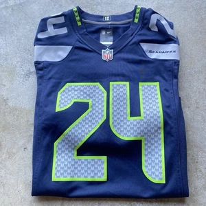 2013 Super Bowl Marshawn Lynch Seattle Seahawks Nike On Field Jersey Men Small - Picture 1 of 7