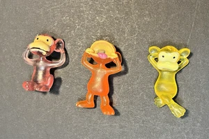 3 Monkey Madness plastic figurines, vending machine toys, 1.5" - 2" tall - Picture 1 of 4