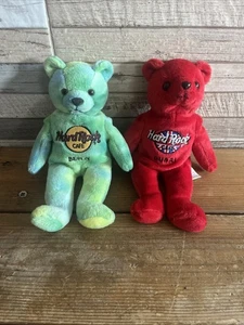 Hard Rock Cafe Dubai & Berlin Rita Beara/Monty Beara Collectable Bears - Picture 1 of 11