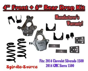 4" / 6" Lowering Drop kit FOR 14 Chevrolet Chevy Silverado / GMC Sierra 1500 V8 - Picture 1 of 1